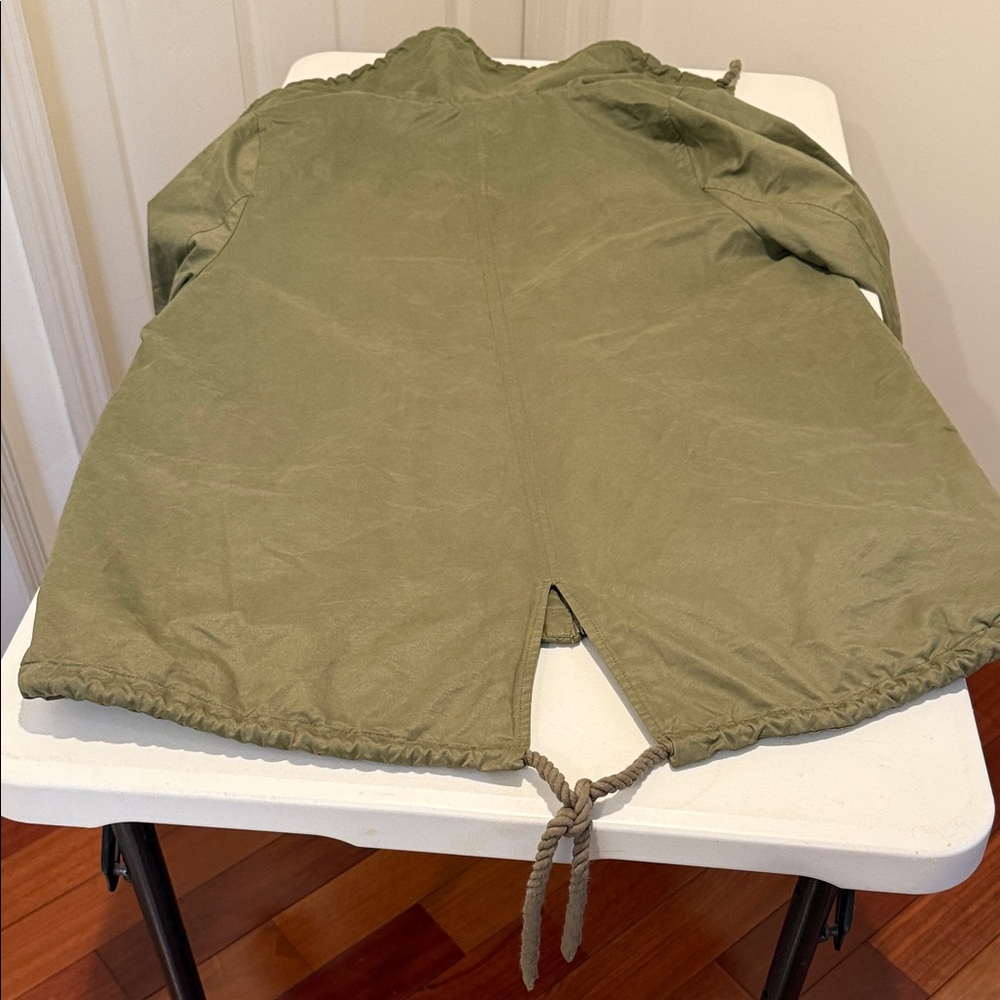 Anorak High Double Collar Full Zip Outdoor Autumn Warm Rain/Wind Boyfriend Fit M - Picture 9 of 13